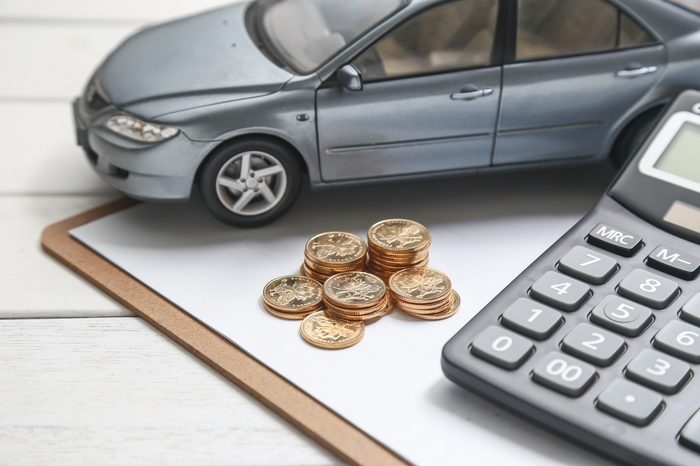 car model calculator coins white table 1